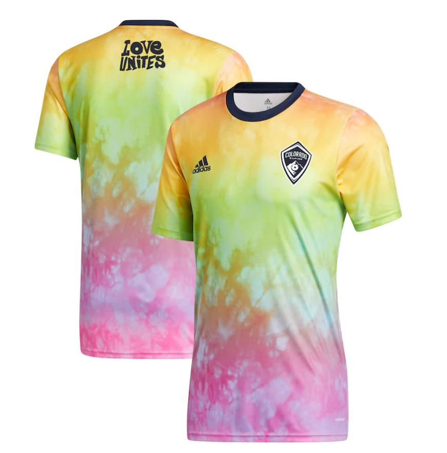 2021/22 Colorado Rapids Pride Pre-Match Soccer Jersey Shirt